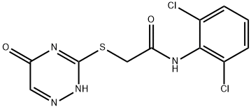 N-(2,6-dichlorophenyl)-2-[(5-oxo-2H-1,2,4-triazin-3-yl)sulfanyl]acetamide Structural