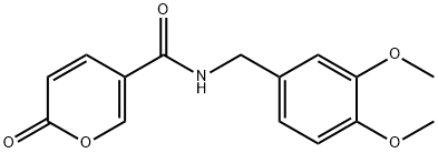 N-[(3,4-dimethoxyphenyl)methyl]-6-oxopyran-3-carboxamide Structural