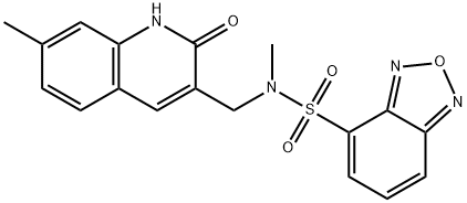 N-methyl-N-[(7-methyl-2-oxo-1H-quinolin-3-yl)methyl]-2,1,3-benzoxadiazole-4-sulfonamide Structural