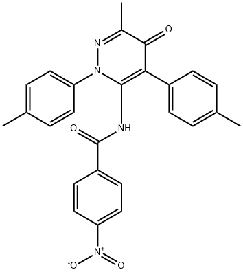 N-[6-methyl-2,4-bis(4-methylphenyl)-5-oxopyridazin-3-yl]-4-nitrobenzamide Structural