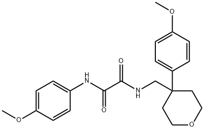 N'-(4-methoxyphenyl)-N-[[4-(4-methoxyphenyl)oxan-4-yl]methyl]oxamide Structural