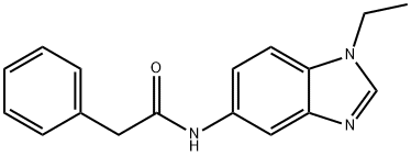 N-(1-ethylbenzimidazol-5-yl)-2-phenylacetamide Structural