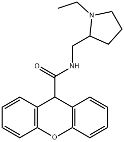 N-[(1-ethylpyrrolidin-2-yl)methyl]-9H-xanthene-9-carboxamide Structural