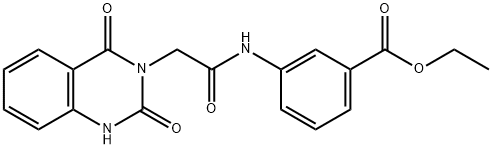 ethyl 3-[[2-(2,4-dioxo-1H-quinazolin-3-yl)acetyl]amino]benzoate Structural