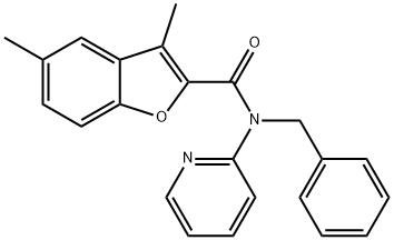 N-benzyl-3,5-dimethyl-N-pyridin-2-yl-1-benzofuran-2-carboxamide Structural