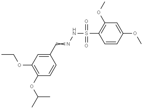 N-[(Z)-(3-ethoxy-4-propan-2-yloxyphenyl)methylideneamino]-2,4-dimethoxybenzenesulfonamide Structural
