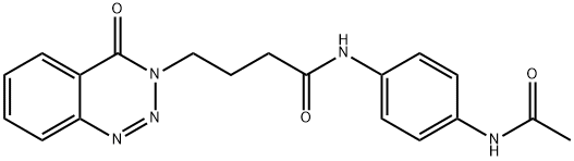 N-(4-acetamidophenyl)-4-(4-oxo-1,2,3-benzotriazin-3-yl)butanamide Structural