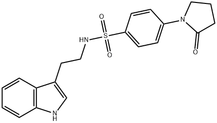 N-[2-(1H-indol-3-yl)ethyl]-4-(2-oxopyrrolidin-1-yl)benzenesulfonamide Structural