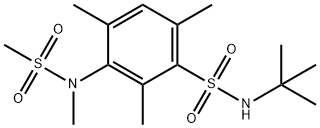 N-tert-butyl-2,4,6-trimethyl-3-[methyl(methylsulfonyl)amino]benzenesulfonamide Structural