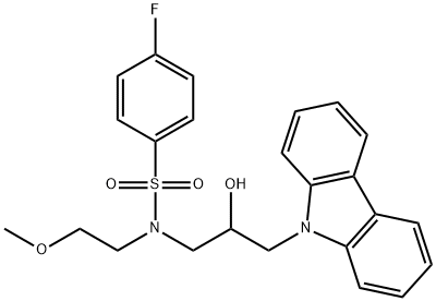 N-(3-carbazol-9-yl-2-hydroxypropyl)-4-fluoro-N-(2-methoxyethyl)benzenesulfonamide Structural
