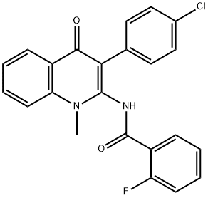 N-[3-(4-chlorophenyl)-1-methyl-4-oxoquinolin-2-yl]-2-fluorobenzamide Structural