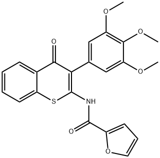 N-[4-oxo-3-(3,4,5-trimethoxyphenyl)thiochromen-2-yl]furan-2-carboxamide Structural