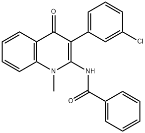 N-[3-(3-chlorophenyl)-1-methyl-4-oxoquinolin-2-yl]benzamide Structural