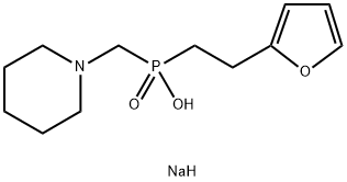 sodium 2-(furan-2-yl)ethyl-(piperidin-1-ylmethyl)phosphinate Structural