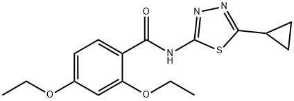 N-(5-cyclopropyl-1,3,4-thiadiazol-2-yl)-2,4-diethoxybenzamide Structural