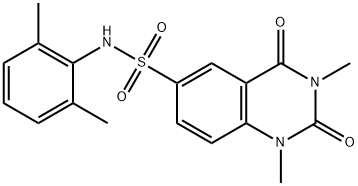 N-(2,6-dimethylphenyl)-1,3-dimethyl-2,4-dioxoquinazoline-6-sulfonamide Structural