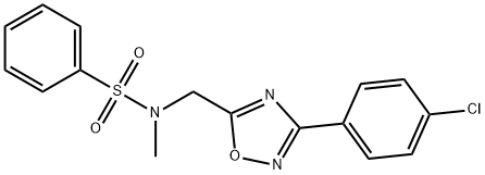 N-[[3-(4-chlorophenyl)-1,2,4-oxadiazol-5-yl]methyl]-N-methylbenzenesulfonamide Structural