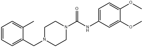 N-(3,4-dimethoxyphenyl)-4-[(2-methylphenyl)methyl]piperazine-1-carboxamide Structural