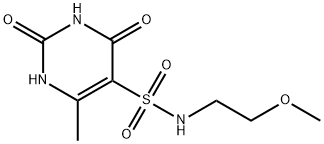 N-(2-methoxyethyl)-6-methyl-2,4-dioxo-1H-pyrimidine-5-sulfonamide Structural