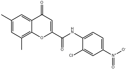 N-(2-chloro-4-nitrophenyl)-6,8-dimethyl-4-oxochromene-2-carboxamide Structural