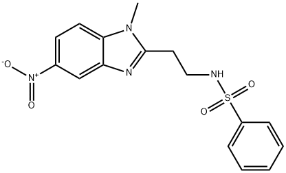 N-[2-(1-methyl-5-nitrobenzimidazol-2-yl)ethyl]benzenesulfonamide Structural