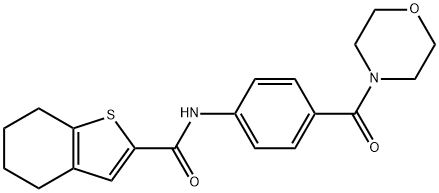 N-[4-(morpholine-4-carbonyl)phenyl]-4,5,6,7-tetrahydro-1-benzothiophene-2-carboxamide Structural