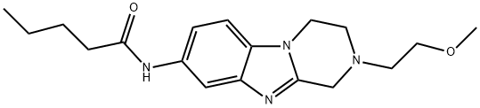N-[2-(2-methoxyethyl)-3,4-dihydro-1H-pyrazino[1,2-a]benzimidazol-8-yl]pentanamide Structural