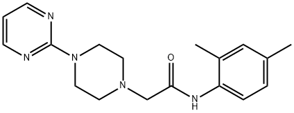 N-(2,4-dimethylphenyl)-2-(4-pyrimidin-2-ylpiperazin-1-yl)acetamide Structural
