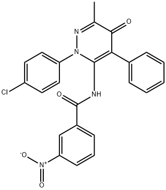 N-[2-(4-chlorophenyl)-6-methyl-5-oxo-4-phenylpyridazin-3-yl]-3-nitrobenzamide Structural