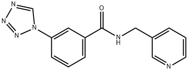 N-(pyridin-3-ylmethyl)-3-(tetrazol-1-yl)benzamide Structural