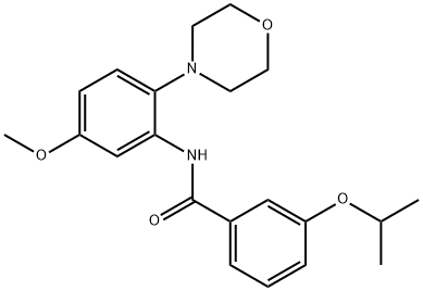 N-(5-methoxy-2-morpholin-4-ylphenyl)-3-propan-2-yloxybenzamide Structural