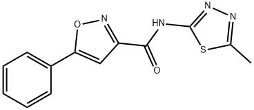 N-(5-methyl-1,3,4-thiadiazol-2-yl)-5-phenyl-1,2-oxazole-3-carboxamide Structural