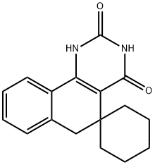 spiro[1,6-dihydrobenzo[h]quinazoline-5,1'-cyclohexane]-2,4-dione Structural
