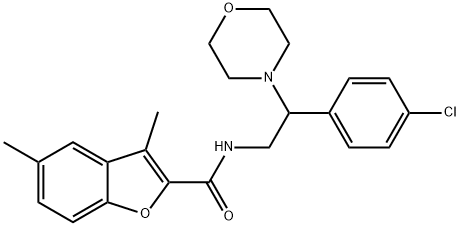 N-[2-(4-chlorophenyl)-2-morpholin-4-ylethyl]-3,5-dimethyl-1-benzofuran-2-carboxamide Structural
