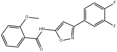 N-[3-(3,4-difluorophenyl)-1,2-oxazol-5-yl]-2-methoxybenzamide Structural