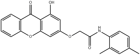 N-(2,4-dimethylphenyl)-2-(1-hydroxy-9-oxoxanthen-3-yl)oxyacetamide Structural
