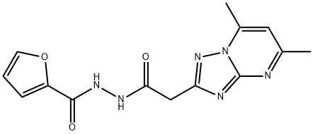 N'-[2-(5,7-dimethyl-[1,2,4]triazolo[1,5-a]pyrimidin-2-yl)acetyl]furan-2-carbohydrazide Structural