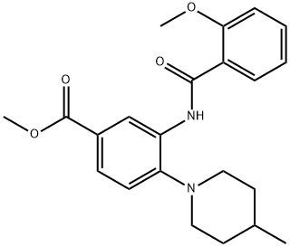 methyl 3-[(2-methoxybenzoyl)amino]-4-(4-methylpiperidin-1-yl)benzoate Structural