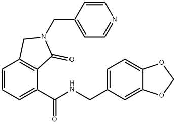 N-(1,3-benzodioxol-5-ylmethyl)-3-oxo-2-(pyridin-4-ylmethyl)-1H-isoindole-4-carboxamide Structural