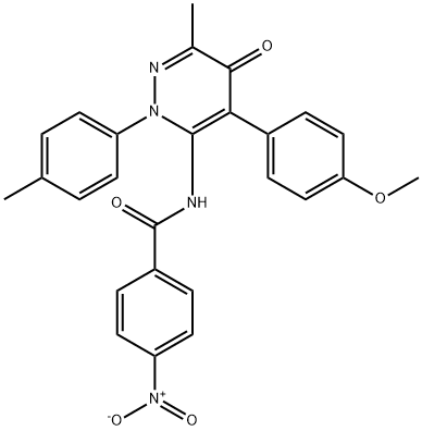 N-[4-(4-methoxyphenyl)-6-methyl-2-(4-methylphenyl)-5-oxopyridazin-3-yl]-4-nitrobenzamide Structural