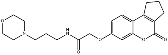 N-(3-morpholin-4-ylpropyl)-2-[(4-oxo-2,3-dihydro-1H-cyclopenta[c]chromen-7-yl)oxy]acetamide Structural