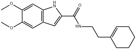 N-[2-(cyclohexen-1-yl)ethyl]-5,6-dimethoxy-1H-indole-2-carboxamide Structural