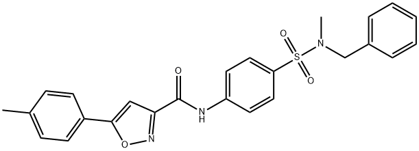 N-[4-[benzyl(methyl)sulfamoyl]phenyl]-5-(4-methylphenyl)-1,2-oxazole-3-carboxamide Structural