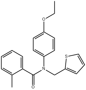 N-(4-ethoxyphenyl)-2-methyl-N-(thiophen-2-ylmethyl)benzamide Structural