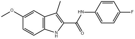 N-(4-fluorophenyl)-5-methoxy-3-methyl-1H-indole-2-carboxamide Structural