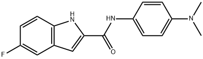 N-[4-(dimethylamino)phenyl]-5-fluoro-1H-indole-2-carboxamide Structural