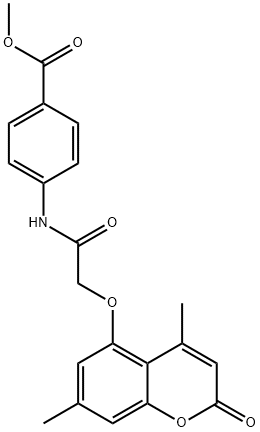 methyl 4-[[2-(4,7-dimethyl-2-oxochromen-5-yl)oxyacetyl]amino]benzoate Structural