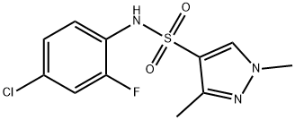 N-(4-chloro-2-fluorophenyl)-1,3-dimethylpyrazole-4-sulfonamide Structural