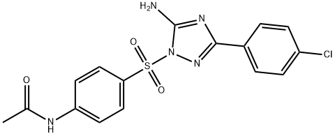N-[4-[[5-amino-3-(4-chlorophenyl)-1,2,4-triazol-1-yl]sulfonyl]phenyl]acetamide Structural