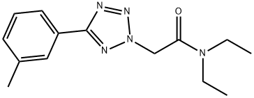 N,N-diethyl-2-[5-(3-methylphenyl)tetrazol-2-yl]acetamide Structural